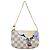 Louis Vuitton White Damier Azur Illustre Mini Pochette Accessoires Bianco