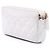 Clutch Chanel White CC Quilted Caviar Double Zip con catena Bianco - vista 2