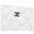 Clutch Chanel White CC Quilted Caviar Double Zip con catena Bianco - vista 5