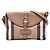 Borsa a tracolla Burberry Brown Small House Check Canvas and Leather Horseshoe Milton Marrone Marrone chiaro