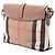 Borsa a tracolla Burberry Brown Small House Check Canvas and Leather Horseshoe Milton Marrone Marrone chiaro - vista 2