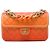 Chanel Orange Small Quilted Caviar Sunset On The Sea Flap Arancione