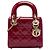 Dior Red Mini Patent Cannage Lady Dior Rosso Bordò