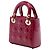 Dior Red Mini Patent Cannage Lady Dior Rosso Bordò - vista 2