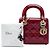 Dior Red Mini Patent Cannage Lady Dior Rosso Bordò - vista 7