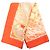 Foulard di seta Hermès Orange Fregates Magnifiques 90 Arancione
