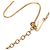 Collana con pendente Chanel Gold CC placcata oro e perle finte D'oro - vista 5