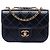 Chanel Black CC Embossed Quilt Calfskin Single Flap Nero