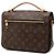 Louis Vuitton Brown Monogram Pochette Metis Marrone - vista 2