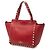 Borsa Satchel Trapeze Rockstud Valentino in pelle di vitello grana grossa rossa mini Rosso - vista 2