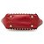 Borsa Satchel Trapeze Rockstud Valentino in pelle di vitello grana grossa rossa mini Rosso - vista 3