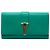 Clutch Saint Laurent Chyc Ligne in pelle verde