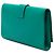 Clutch Saint Laurent Chyc Ligne in pelle verde - vista 2