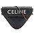 Céline Celine Brown Triomphe Coated Canvas Logo Triangle Crossbody Marrone Marrone scuro