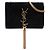 Saint Laurent Black Small Velvet Monogram Kate Tassel Crossbody Nero