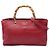 Borsa Gucci Bamboo Shopper media in pelle di vitello rossa Rosso