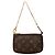 Louis Vuitton Brown Monogram Mini Pochette Accessoires Marrone