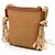 Borsa a tracolla Marni in rafia marrone con logo - vista 2
