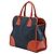Borsa Tote aperta convertibile in denim con rifiniture in Saffiano blu Prada - vista 2