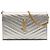 Portafoglio a catena Saint Laurent Gold Metallic Grain De Poudre Matelasse Chevron Monogram D'oro