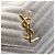 Portafoglio a catena Saint Laurent Gold Metallic Grain De Poudre Matelasse Chevron Monogram D'oro - vista 5
