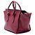 Céline Celine Red Small Leather Tie Tote Rosso - vista 2