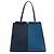 Fendi Blue Large Bicolor Vitello Elite 3Jours Tote Blau