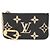 Louis Vuitton Bicolor Monogram Empreinte Pochette Cle M80885 Coin & Key Case Noir Beige