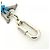 Louis Vuitton Porte Clés LV Shape Rope Keyring Grigio - vista 5