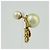 Pendientes de botón Christian Dior oro y blanco Dorado - vista 2