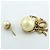 Pendientes de botón Christian Dior oro y blanco Dorado - vista 3