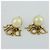 Pendientes de botón Christian Dior oro y blanco Dorado - vista 4