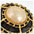 Orecchini a clip rotondi Chanel Nero Bianco D'oro - vista 4
