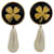 Orecchini Chanel Clover Swing Nero D'oro  - vista 1