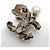 Orecchini a clip Chanel argentati con strass Argento - vista 3