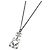 Collana Chanel in strass argentata con design a gatto e logo Coco Mark Argento