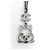 Collana Chanel in strass argentata con design a gatto e logo Coco Mark Argento - vista 2