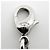 Collana Chanel in strass argentata con design a gatto e logo Coco Mark Argento - vista 4