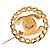 Spilla Vintage Chanel Coco Mark Turnlock Chain Motif D'oro - vista 3