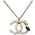 Collier pendentif cœur Chanel Coco Mark Doré - vue 2