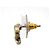 Orecchini a lobo Chanel placcati in oro con strass D'oro - vista 2