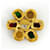 Spilla Chanel Gripoix Bianco D'oro Verde - vista 2