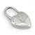 Hermès Hermes Bag Charm Viviride Heart Pendant Silvery  - view 2