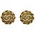 Orecchini a clip Chanel placcati oro con strass D'oro