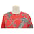 Hermès VESTIDO TÚNICA HERMES ESTAMPADO M 40 EN ALGODÓN ROJO Roja  - vista 2