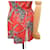 Hermès VESTIDO TÚNICA HERMES ESTAMPADO M 40 EN ALGODÓN ROJO Roja  - vista 5