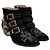 Stivaletti Chloé Susanna con borchie in velluto nero - vista 3