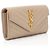 Portefeuille Monogramme Saint Laurent Matelassé Grain de Poudre Marron Beige - vue 2