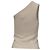 Autre Marque Extreme Cashmere X n°108 One-Shoulder Top aus cremefarbenem Kaschmir Weiß Roh - Ansicht 4