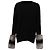 Autre Marque Izaak Azanei Pullover mit Pelzbesatz an den Bündchen aus schwarzer Merinowolle